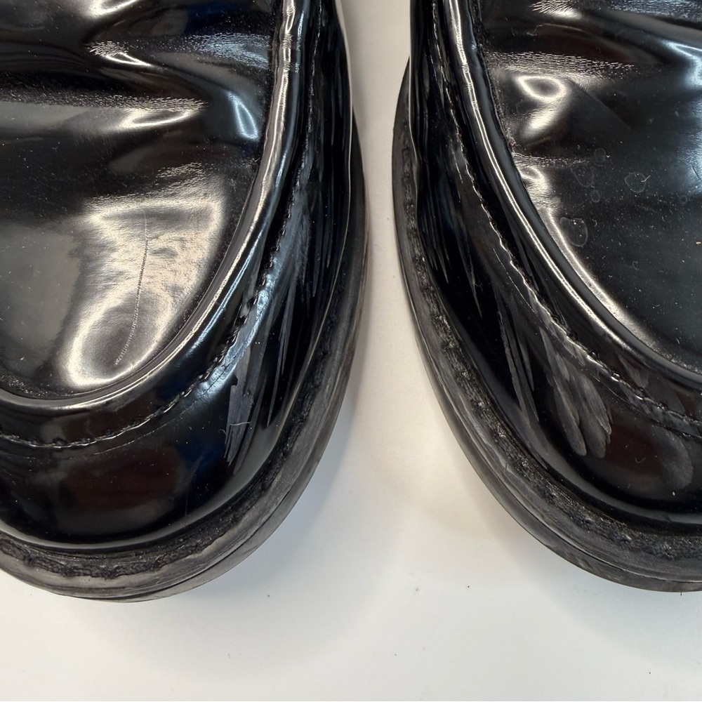 Madden Girl Black Patent Chunky Loafers G Hatch Style Size 7.5 Y2K Academia - Picture 10 of 12